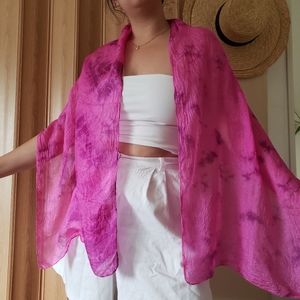 Lightweight Silk Tie Dye Scarf